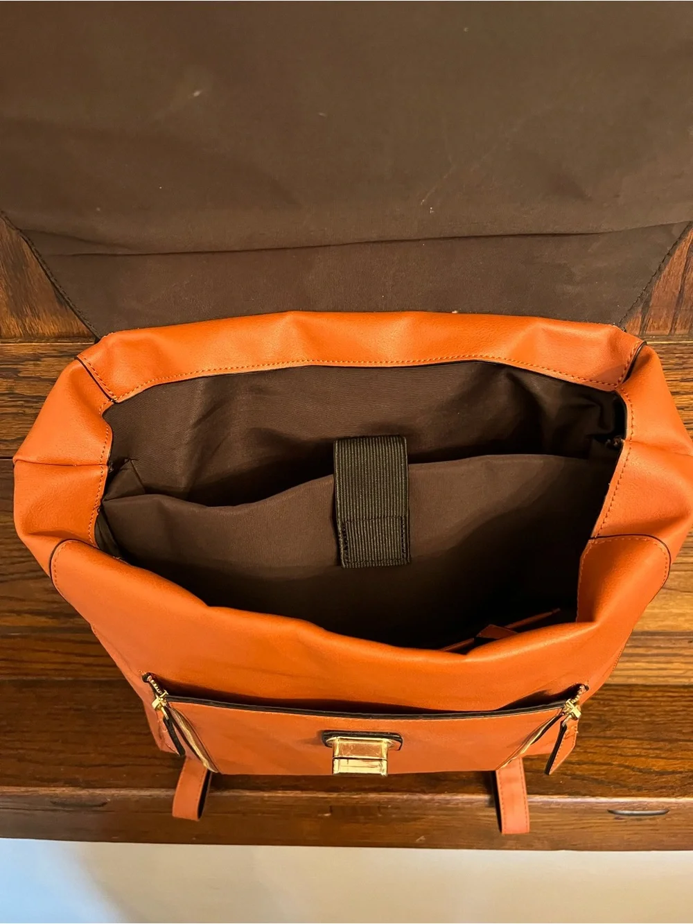 ESTARER Womens Faux Leather 15.6 inch Laptop Backpack College Brown Bag